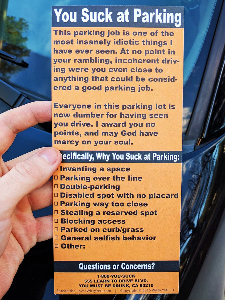 joke parking tickets printable