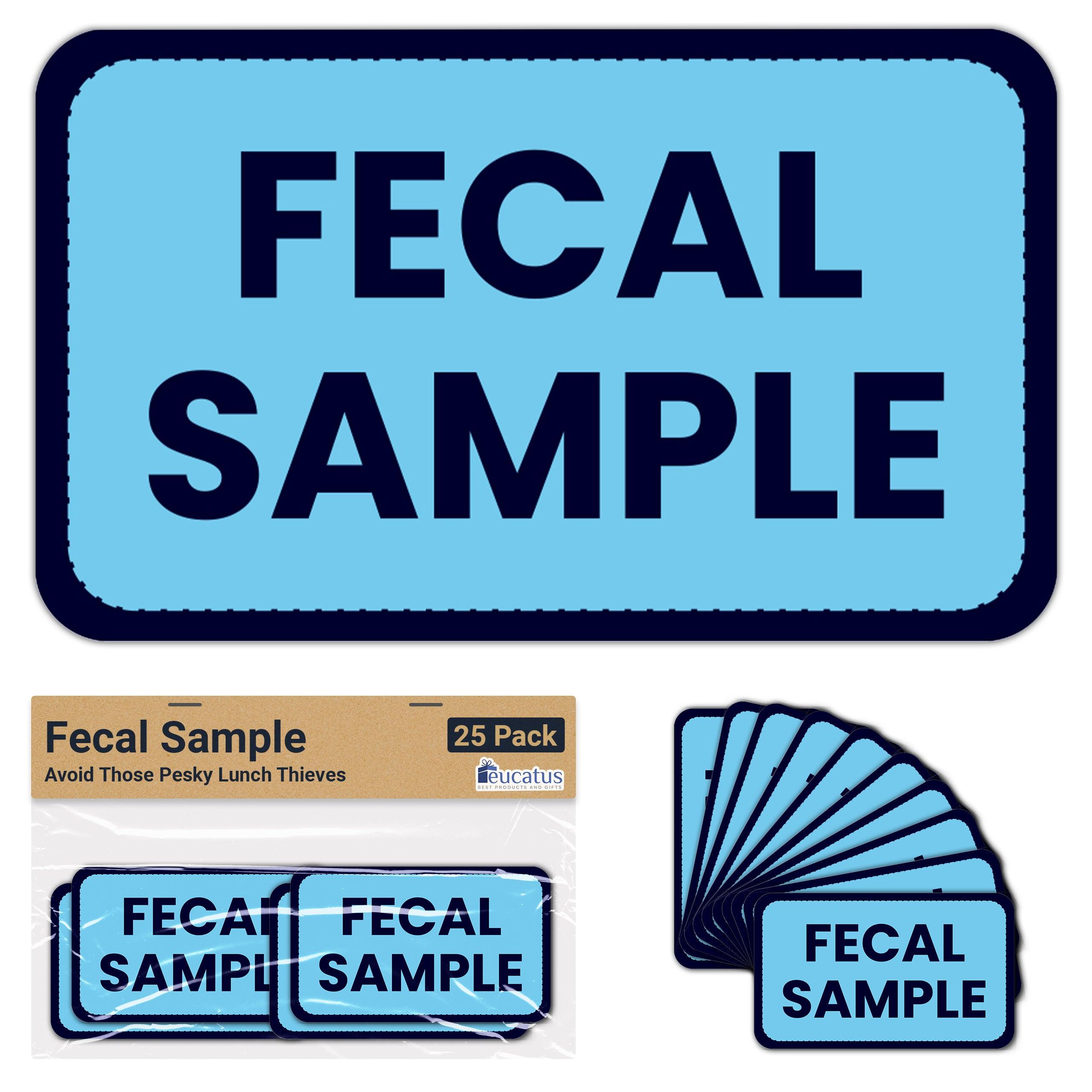 Fecal Sample Prank Stickers — 25-Pack — prank product by Witty Yeti