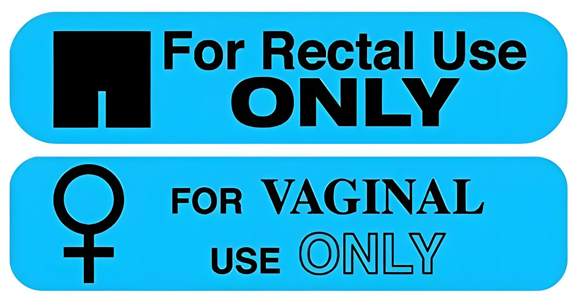 "For Rectal & Vaginal Use Only" Stickers — 100-Pack — included in The Bachelor Party Pack